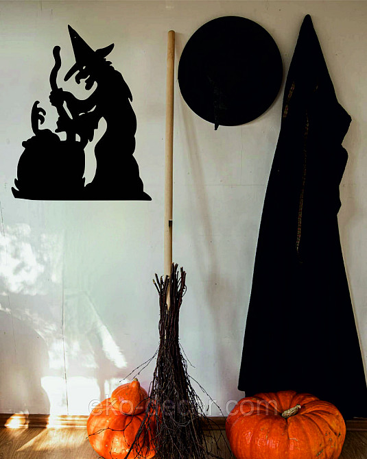Декоративное настенное 3D Панно «Ведьма», Декор на стену с объемом 90*71 см, Черный Киев - изображение 5