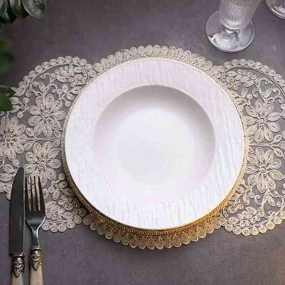 Тарілка супова порцелянова 23 см біла HP-7-724 Коломия