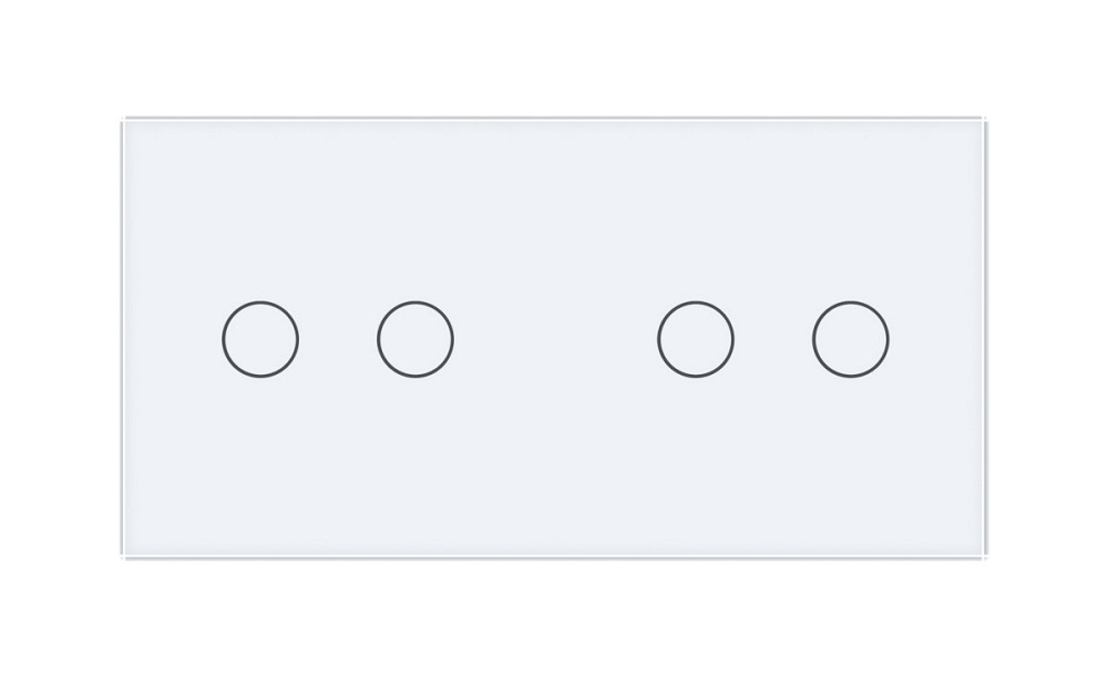 Розумний сенсорний прохідний/перехресний вимикач 4 сенсора (2-2) Livolo білий скло (VL-C702SZ/C702SZ-11) Коломыя - изображение 5