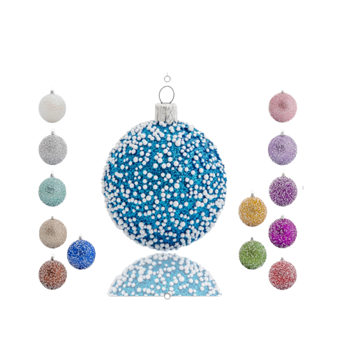 Ялинкова куля Снігопад мікс d6см КС Житомир - фото 2