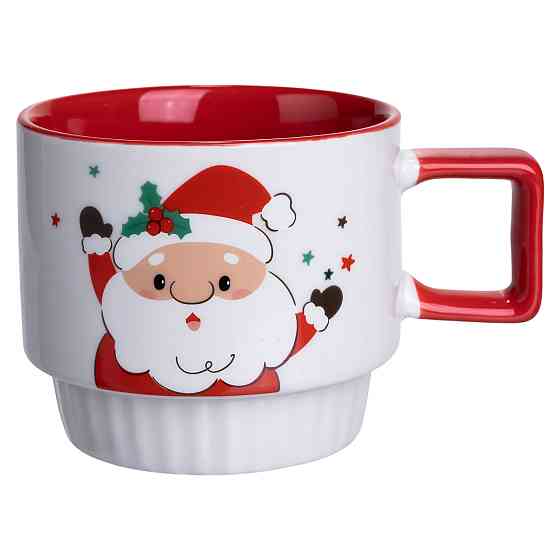 Yiwu Новорічна порцелянова Санта 400 (мл) Біла з червоним Yiwu FM-CS-50D Коломия