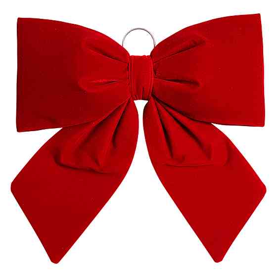 Yiwu Оксамитовий бант для декору на ялинку 55×70 (см) Бордовий CR-2-1 Коломыя