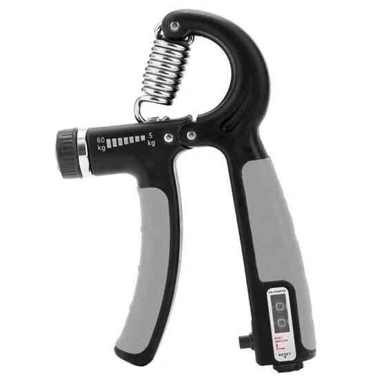 Еспандер кистьовий MS 4122-1(Black-Grey) з лічильником, навантаження 5-60 кг Вінниця