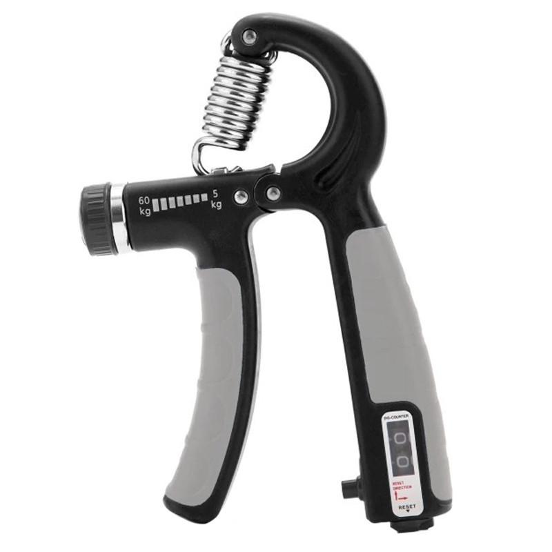 Еспандер кистьовий MS 4122-1(Black-Grey) з лічильником, навантаження 5-60 кг Вінниця - фото 1