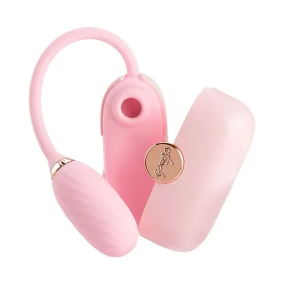 Вакуумний кліторальний стимулятор Otouch Louis Vibrate Pink з віброяйцем, у кейсі Львів