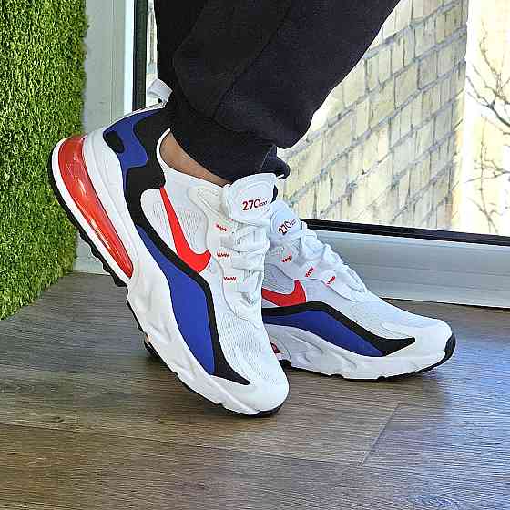 Кроссовки Nike 270 Сеточка Мужские Белые Найк с Амортизацией Летние (размеры: 41,42,43,44,45) Видео Обзор Днепр