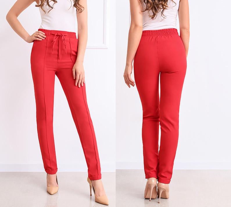 Стильні жіночі брюки з високою посадкою "Indigo" оптом | Розпродаж моделі Київ - фото 2