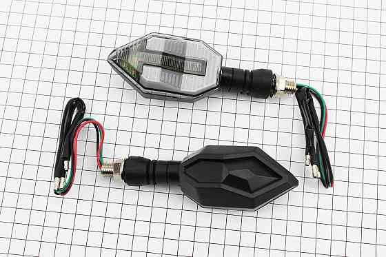 Поворот діодний на гнучкій ніжці + стоп сигнал / габарит LED СТРЕЛА тип 3 "секвентальний", 2шт Бершадь