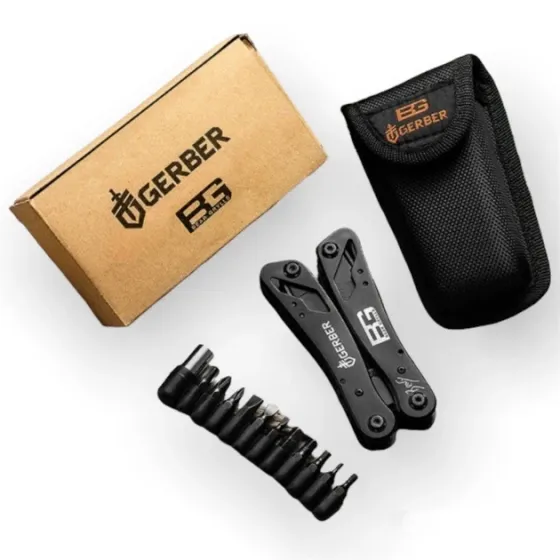 Мультитул Gerber Bear Grylls с набором бит (насадок) и пасатижами 9 в 1 Одесса