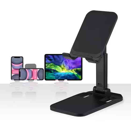 Підставка-тримач настільна для телефону JK001, складна, чорна Кам'янець-Подільський