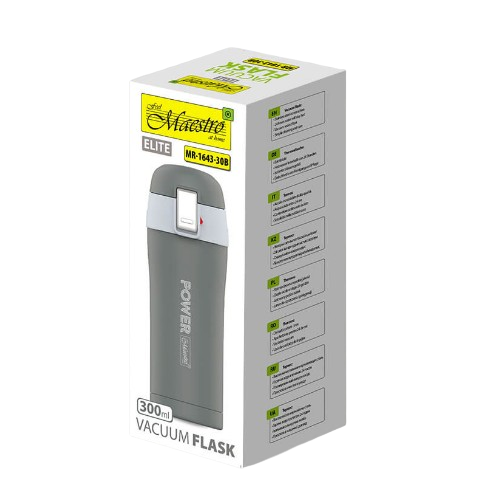 Термочашка 300мл нержавіюча сталь сірий Power Maestro MR-1643-30B Житомир