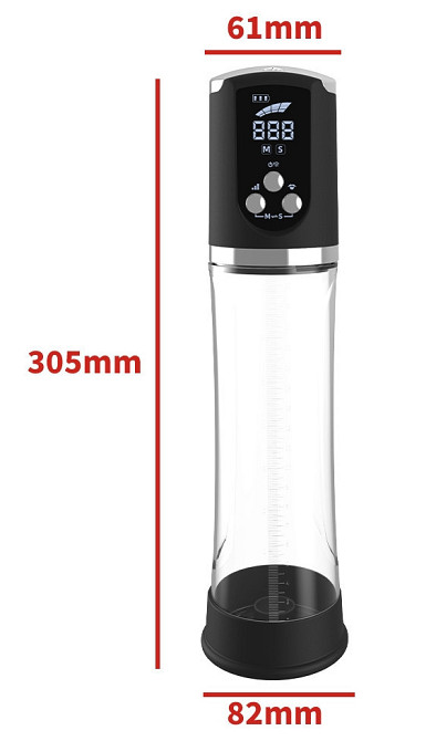 Водонепроницаемая, автоматическая вакуумная помпа с зарядкой от USB CANWIN Water Pump LCD, P468AU Sex Aura Киев - изображение 6