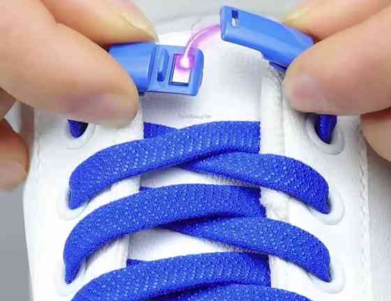 Эластичные шнурки без завязок с магнитными застежками в один цвет Смела