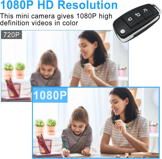 Мінікамера UYIKOO CK820 у формі брелока 1080P Full HD, нічне бачення, датчик руху, запис microSD до 128 ГБ Київ
