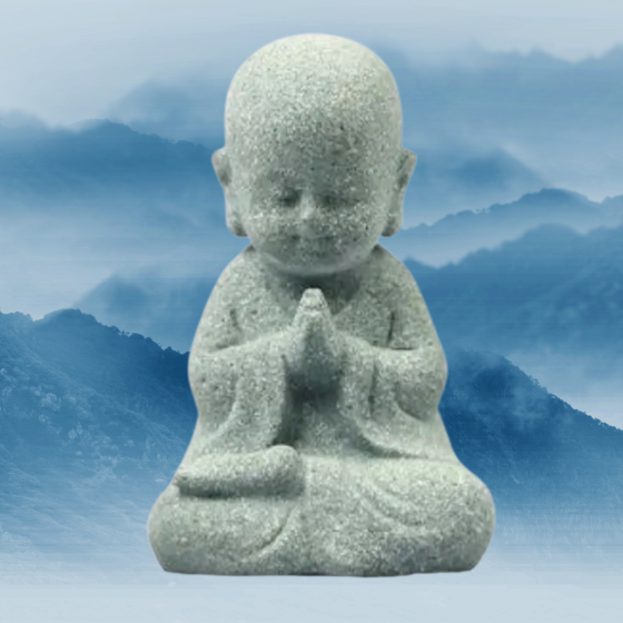 Статуетка Ченець що молиться 10 х 6.5 см из полістоуна. Для міні-саду, флораріуму, акваріуму, тераріуму Одеса