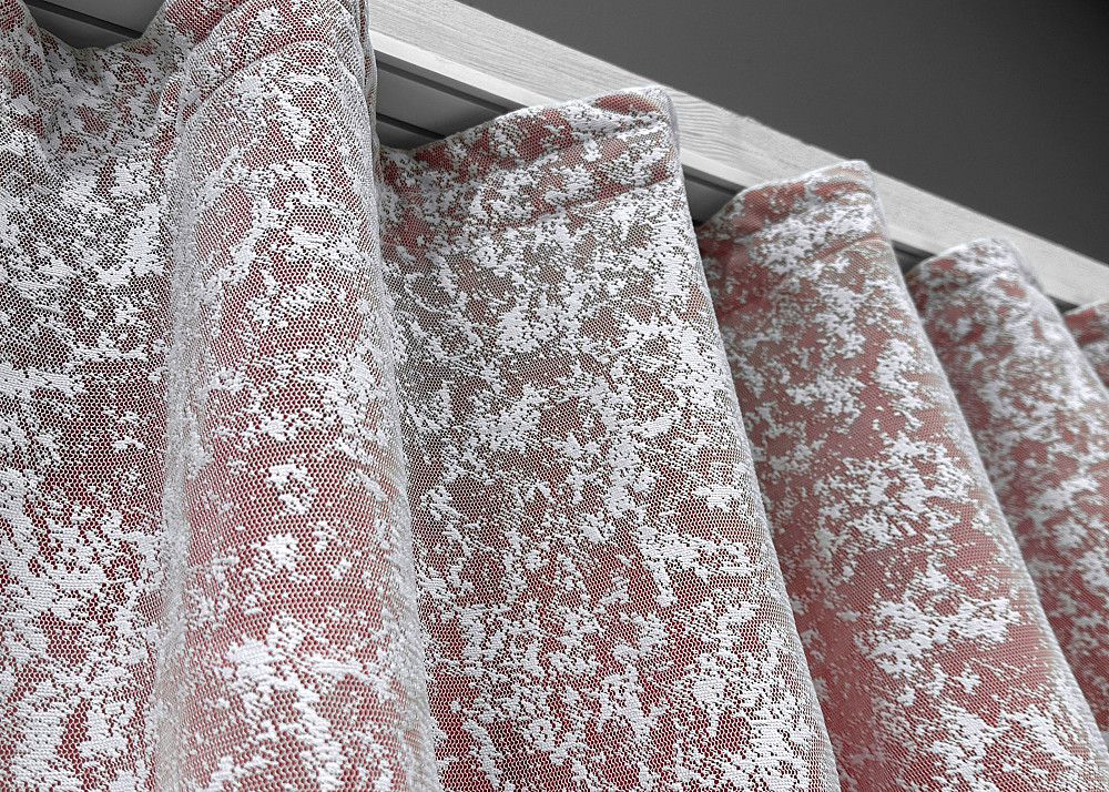 Кухонная занавеска VR-Textil № 00к коралловый с белым 280х170 см (59-976) Киев - изображение 5