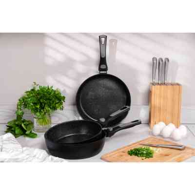 Сковорода Ardesto Gemini Bari, 26см, алюміній, чорний (AR1226B) Вінниця