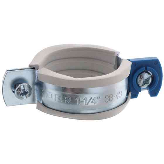 Хомут трубний оцинкований Koer KCB.10.G 1-1 / 4 "(38-43) сірий (KR2787) Київ