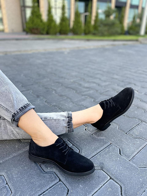 Туфлі жіночі RONE чорні замша натуральна 38р.-24.5см. 39р.-25.5см. (2673) Коломия - фото 10