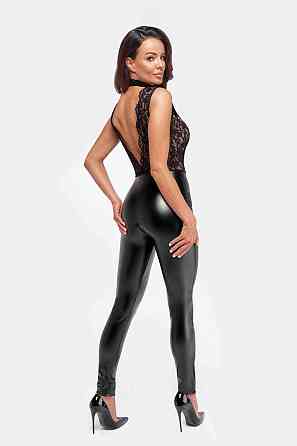 Комбінезон Noir Handmade F298 Libido, S, під латекс, мереживний верх, чокер, знімне намисто, доступ Sex Aura Київ