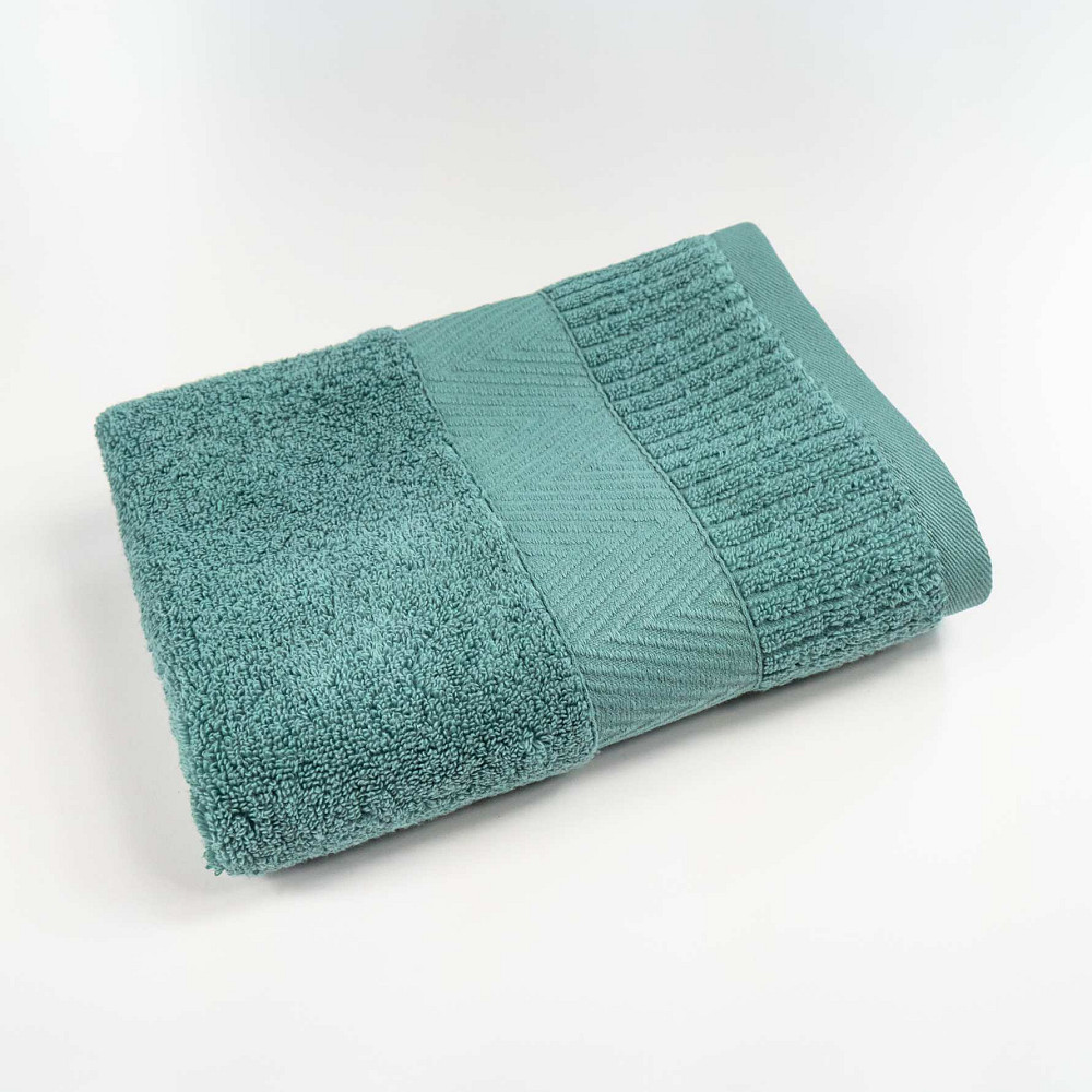 Рушник махровий для обличчя та рук 40x70см Преміум якості Зеро Твіст Бордюр 550г/м2 (М'ятний) Суми - фото 1