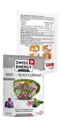 Чай з мйятою та чорною смородиною Swiss Energy Herbal tea MINT - BLACK CURRANT 8 пак м'ята та чорна смородина Київ