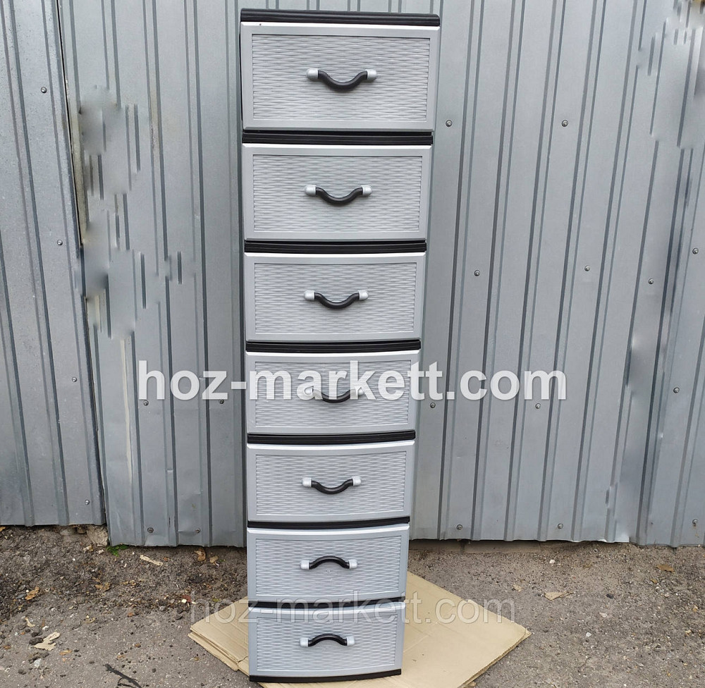 Комод пластиковый Стиль на 7 ящиков серый Харьков - изображение 10