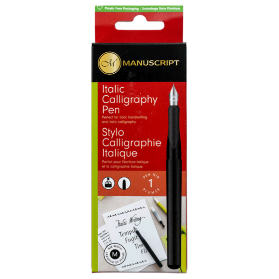 Набір для каліграфії Italic Calligraphy Pen Medium (перо чорний картридж конвертер) Manuscript Київ