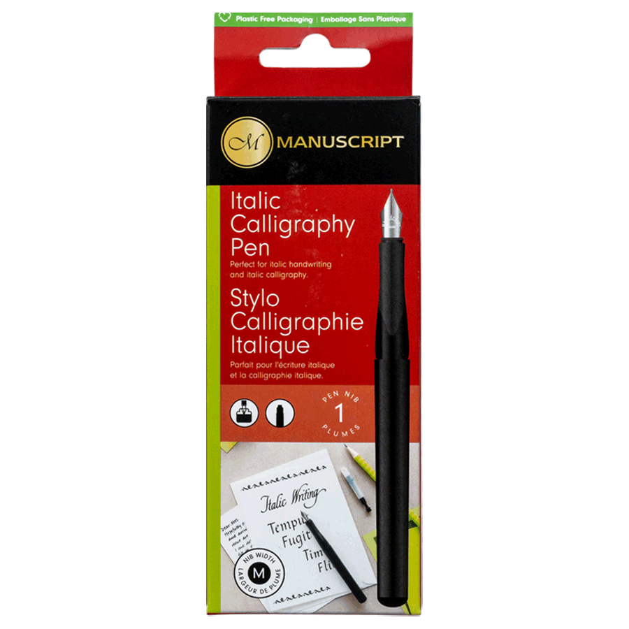 Набір для каліграфії Italic Calligraphy Pen Medium (перо чорний картридж конвертер) Manuscript Київ - фото 1