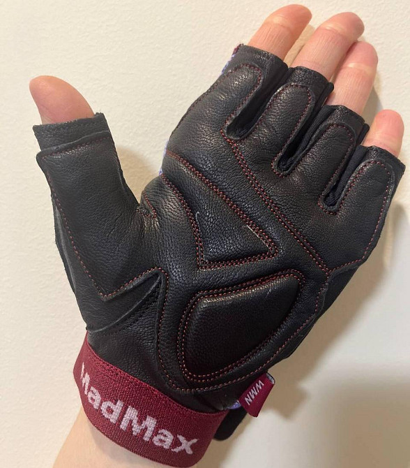 Рукавички для фітнесу MadMax MFG-911 Nine-eleven Black / perpito L Киев - изображение 3