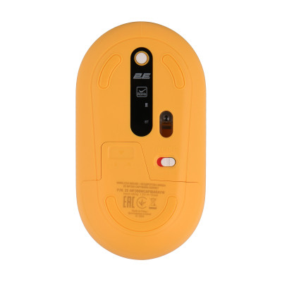 Мышка 2E MF300 CAPYBARASUNSET Silent Wireless/Bluetooth Yellow (2E-MF300WCAPIBARAYW) Винница - изображение 2