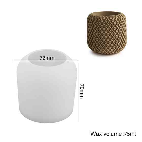 Силиконовая форма для подсвечника из смолы,глины,воска  72 х 70 мм 