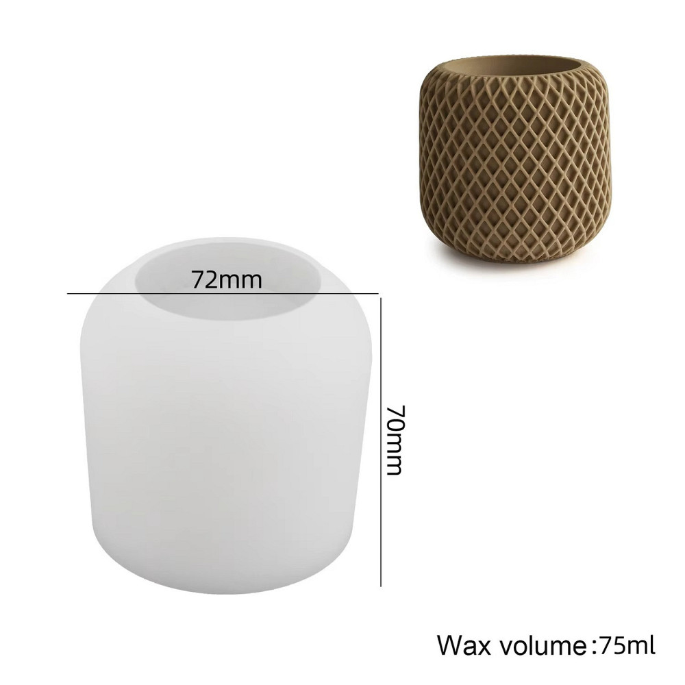 Силиконовая форма для подсвечника из смолы,глины,воска  72 х 70 мм 