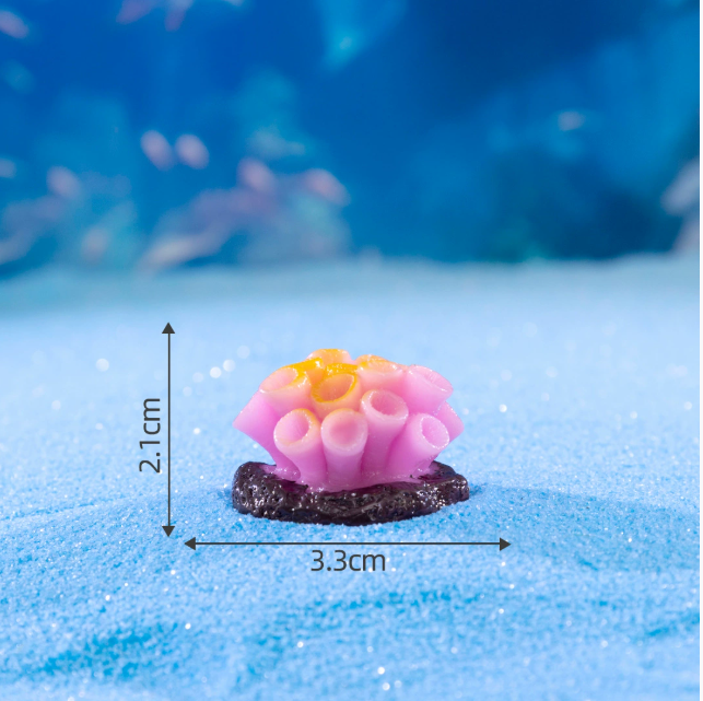 Фігурка із серії Підводний світ для мініатюри, флораріуму, хендмейду, міні-саду, мікроландшафту Рожевий Одеса - фото 1