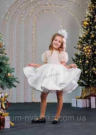 Платье Белое нарядное с блестками для девочки Кривой Рог
