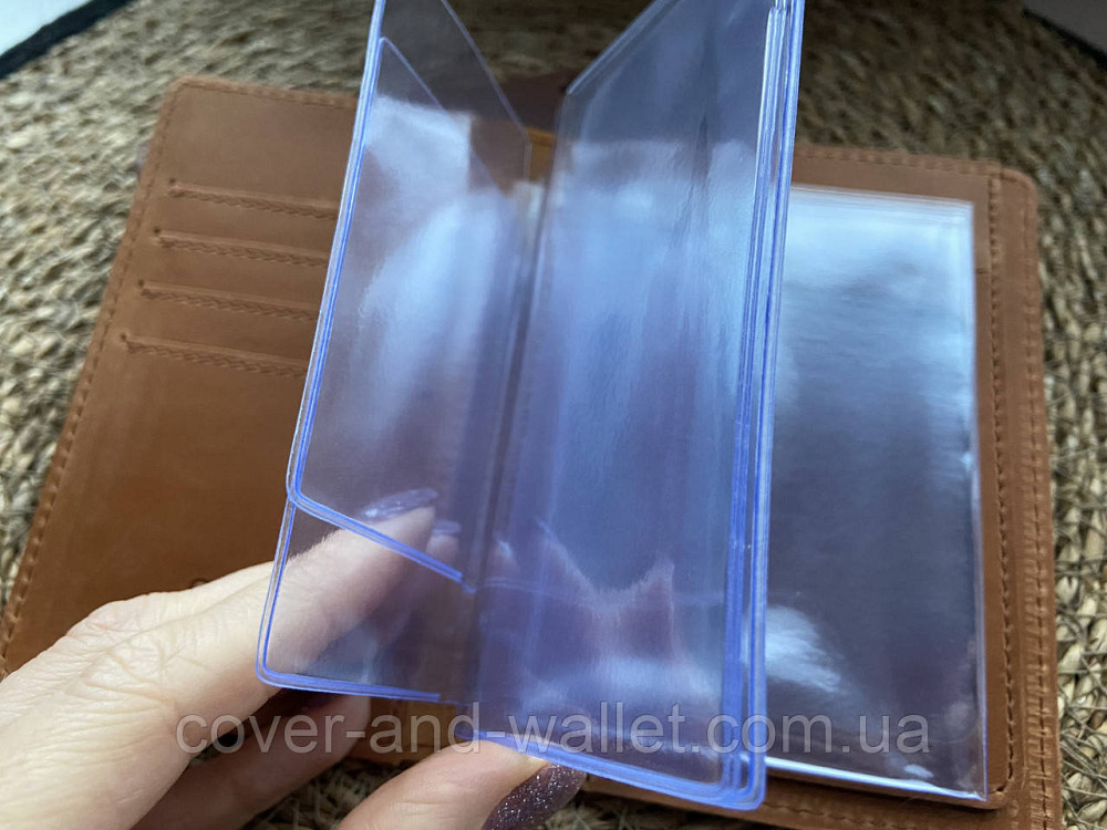 Універсальна шкіряна обкладинка для водійських прав жовтого кольору ST Leather Київ - фото 4