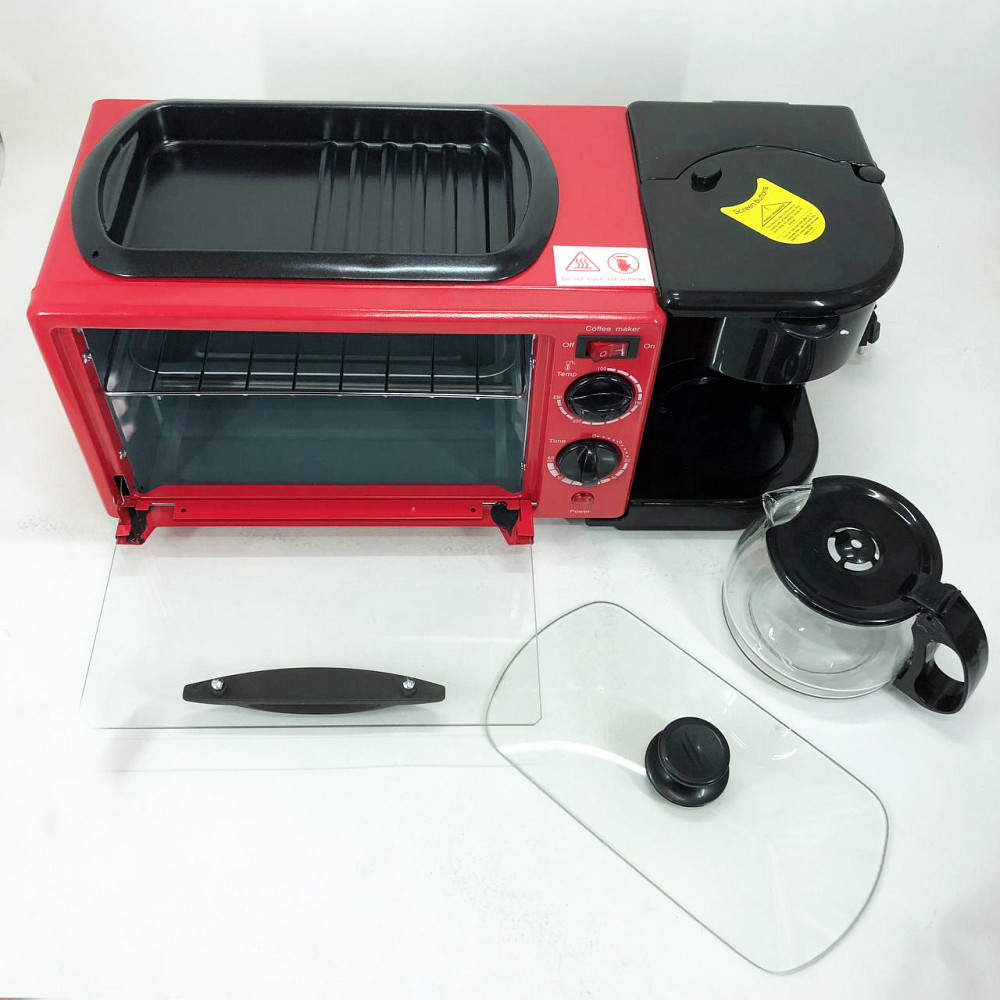 Духовка електрична настільна з грилем Rainberg RB-2286R 3800 Вт, Мініпечі з антипригарним покриттям GI-52 Львів - фото 9