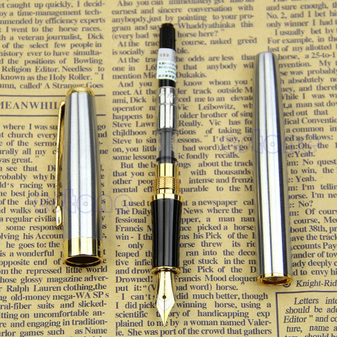 Ручка перова чорнильна метал Київ - фото 2