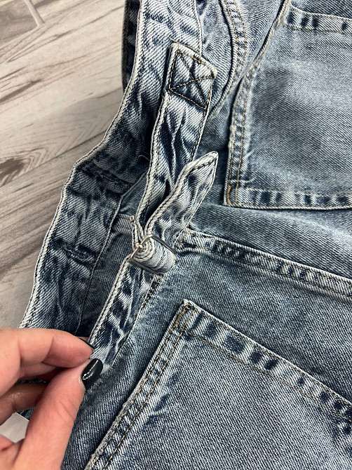 Джинсы женские Its Basic 3140 skater balon широкие бананы затяжка на талии голубые, голубой, 34, 34, 80 см, 106 см Киев - изображение 12