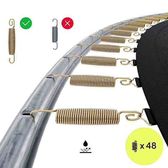 Батут Zipro Jump Pro с внешней сеткой 8 футов 252 см черно-зеленый Киев