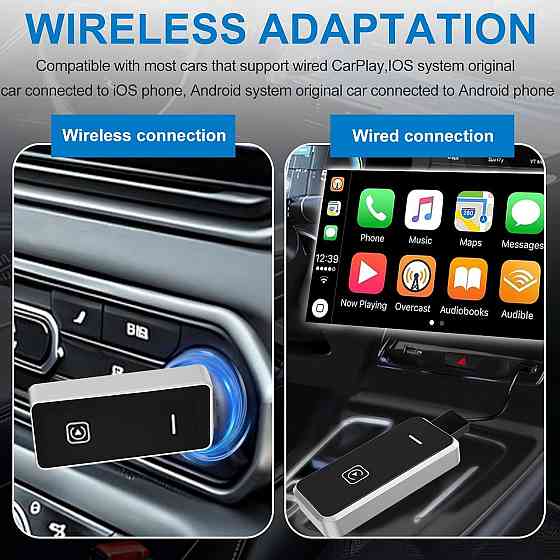 CarPlay Android Auto адаптер для перетворення дротового у бездротовий для iOS 10+ Android 11+, USB T Київ