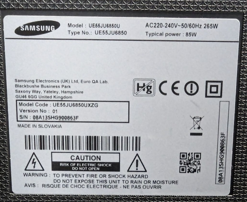 Телевизор: Samsung UE55JU6850U (55