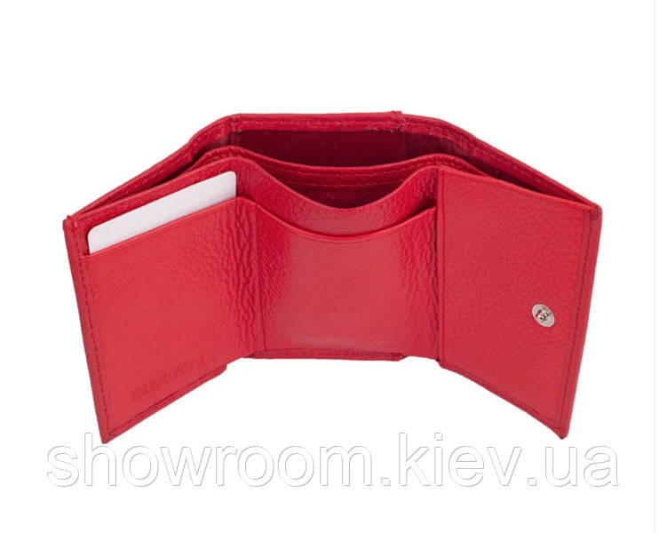 Недорогий жіночий шкіряний гаманець (4401) червоний Київ - фото 3
