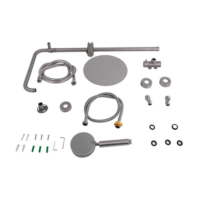 Душевая стойка универсальная Lidz Aria 1120 Nickel на два потребителя из нержавеющей стали Харьков - изображение 8