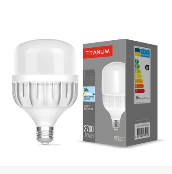 Лампа A100 30W E27 6500К 175-264 V LED Titanum Житомир - изображение 2