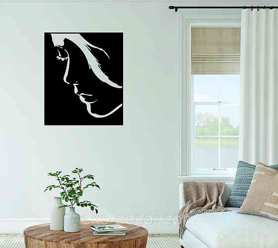 Декоративное настенное Панно «Женский Образ», Декор на стену 110*93 см, Черный Киев