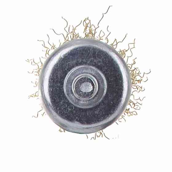 Конічна дротяна щітка Ø25 мм хвостовик Ø6 мм (латунированная) SIGMA (9017021) Рівне