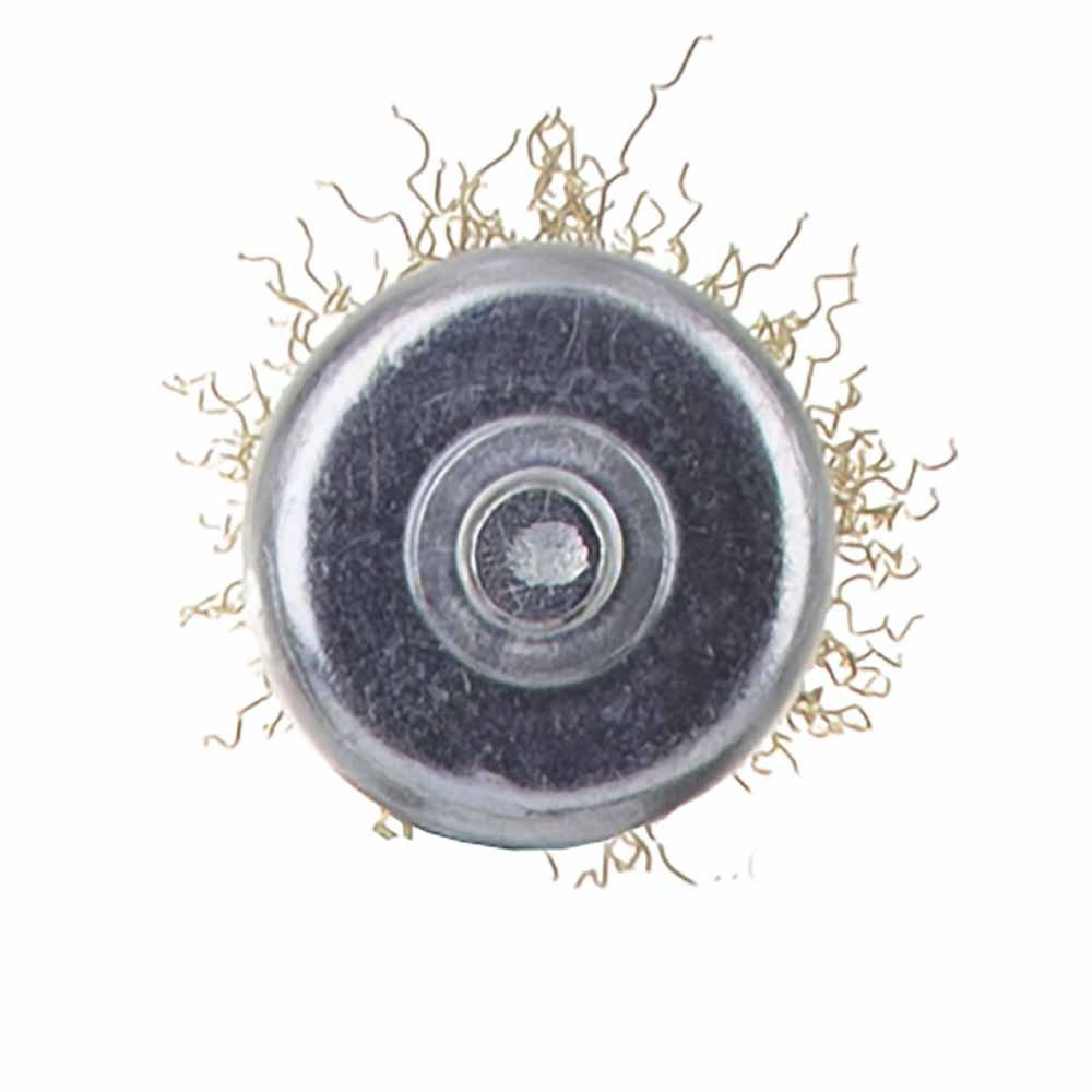 Коническая проволочная щетка Ø25 мм хвостовик Ø6 мм (латунированная) SIGMA (9017021) Ровно - изображение 6