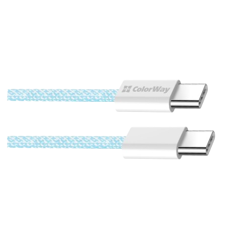 Кабель USB PD Type-C/Type-C ColorWay CW-CBPDCC061-BL 3,0A 60W 1м синій Житомир