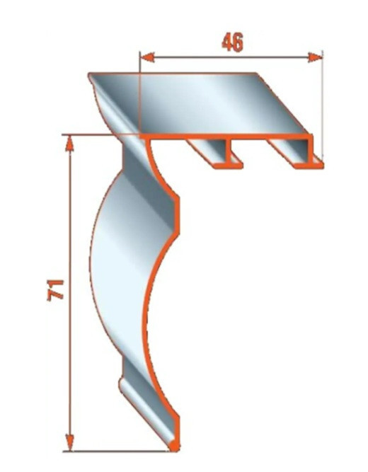 Алюминиевый потолочный карниз БР-24 белый 3.0 Бровары - изображение 3